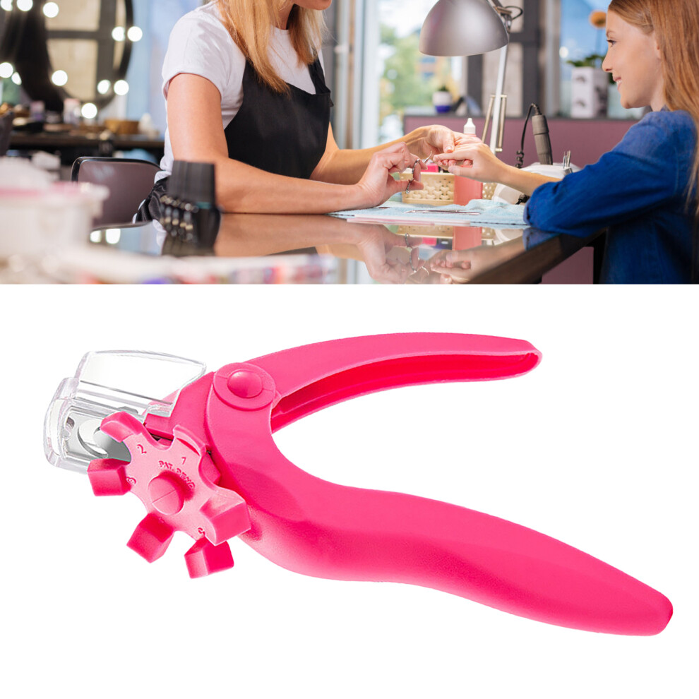 Red Adjustable Acrylic Nail Clippers With Sizer 155X89mm Rose