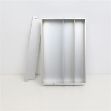 2X Battenberg Battenberg Taartvorm, Commercieel Gewicht Geanodiseerd Aluminium, Zilver A