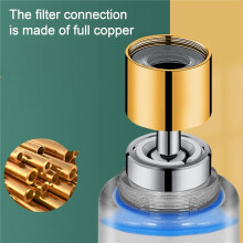 Bathroom Sink Filter, Faucet 360 Degree Rotating Filter Purifier Kitchen Tap Filtration Removes Chlorine 2Pcs