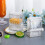 2PCS Toothpick Dispenser Clear Knob  Toothpick Holder Rack Stand Automatic Toothpicks Storage Boxes for Table Home 7