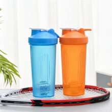 Shaker Cup Sports Portable Pratique Remuer Tasse 600Ml Plastique Shakers Bouteille Adultes Orange