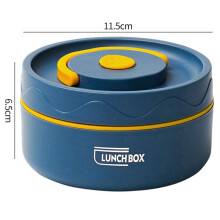 3X Boîte à Déjeuner en Acier Inoxydable, Boîte à Bento Portable, Boîte à Déjeuner Bleue A
