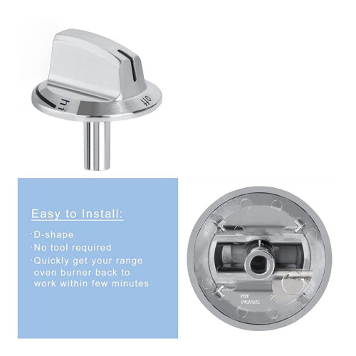 5 PCS Upgrade 5304525746 Long Stem Stove Knobs Replacements, Compatible with Gas Stove Range Oven Knobs 2