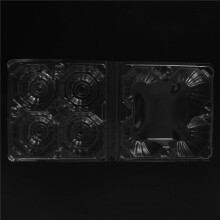 200Pcs Plastic Egg Cartons Bulk Clear Chicken Egg Tray Holder for Family Pasture Chicken Farm Business Market- 4 Grids