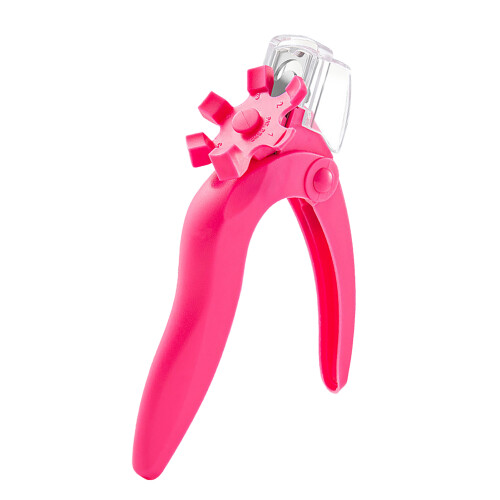 Adjustable Acrylic Nail Clippers with Sizer 155x89mm Rose Red 1