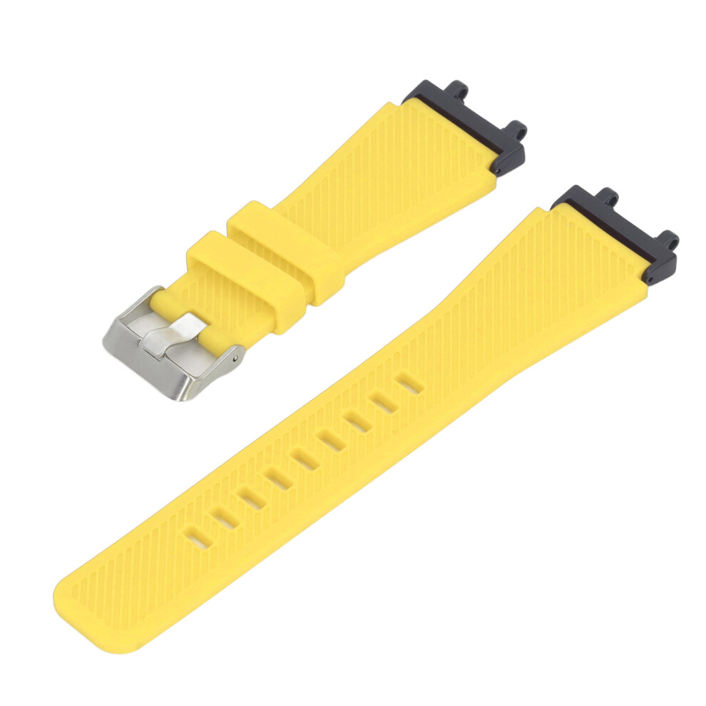 Elastic Metal Silicone Smartwatch Band For Amazfit Active Edge A2212 22.5Cm Yellow 4071386655302