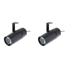 2X LED Light Pinspot Lighting Spotlight Super Bright Lamp Mirror Balls Disco Stage Effect Projector C -EU Plug