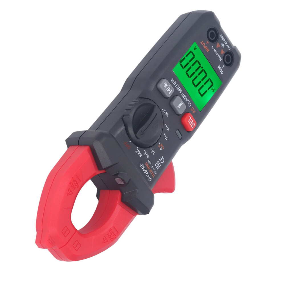 Digital Clamp Meter 4000 Counts Lcd Backlit Auto Ranging Current Voltage Tester 4901386655982