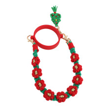 Water Bottle Handle Strap 16-40 oz Cotton Rope Silicone Carrier K68894 Red Green
