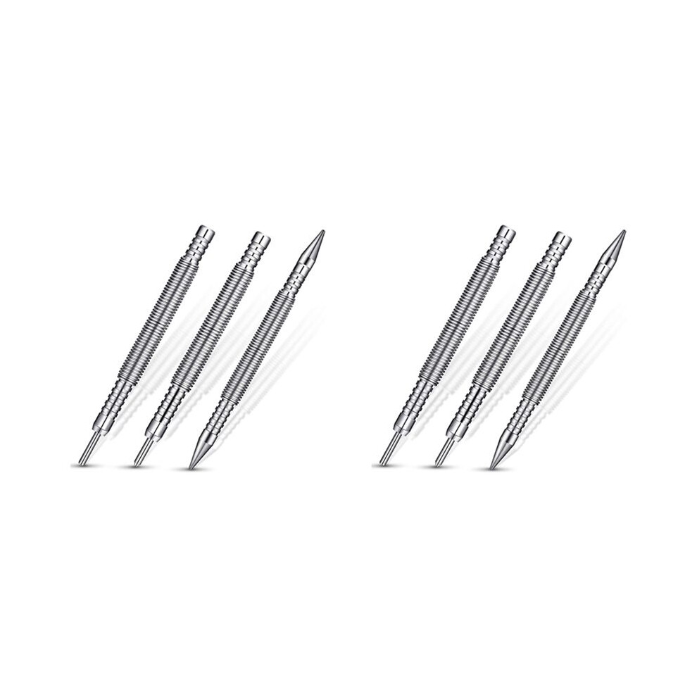 6 Pcs Nail Set And Hinge Pin Tool Center Punch Spring Loaded Nail Set For Door 1/32 Inch 1/16 Inch Dual 1/8 Inch 4711602931628