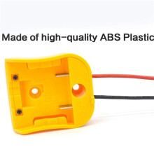 2X DW12V Battery Adapter for  10.8V-12V Li-Ion Battery Power Wheel Adaptor Dock Holder with 14 Awg Wires,Yellow