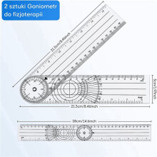 8 Stück Goniometer Physiotherapie 360 Grad Rotation Winkelmesser Physiotherapie PVC für Physiotherapie, Sporttherapie