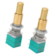 2PCS Guitar Potentiometers A250k & B50k Brass Rotary Replacement