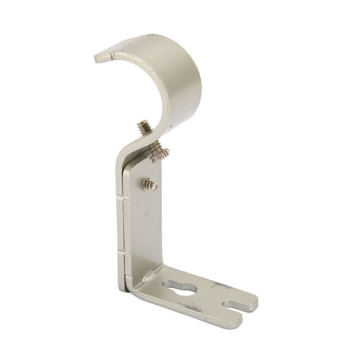 6PCS Adjustable Iron Curtain Rod Brackets, Silver, 9cm 1