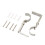 6PCS Adjustable Iron Curtain Rod Brackets, Silver, 9cm 3