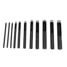 11Pcs Round Hole Punch Set For Watch Band, Leather, Gasket Belt, Fabric, Canvas Clothes, Eyelet(1-10Mm) Round Hollow Hole Punch Cutter Tool
