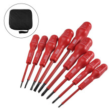 PENGGONG 9 x Insulated Screwdriver Set Electrician Dedicated Magnetic Precision CR-V High Voltage 1000V Slotted Phillips Hand Tools