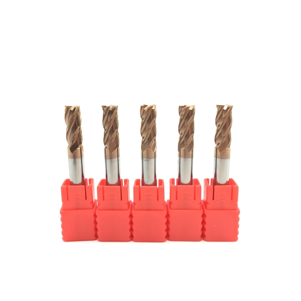 5Pcs 6Mm 4 Flute Carbide Endmills Cnc Milling Cutter Milling Slotting Profiling Face Mill Spiral Bits 6032533511177