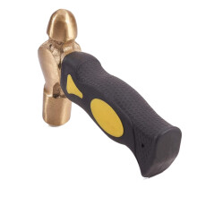 1Lb Messing Metalen Stempelhamer Dubbelzijdige Hamerkoppen Messing Hamer met Ijzeren Aambeeld voor Doe-Het-Zelf Ambachten Kunst Sieraden Maken