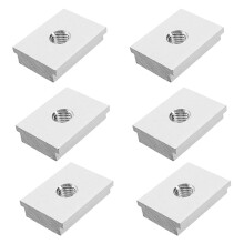 6 Stuks M6 T-Track Slider Schuifmoer Aluminium T-Gleufmoer voor Profiel Houtbewerking Gereedschap Slotbevestiging