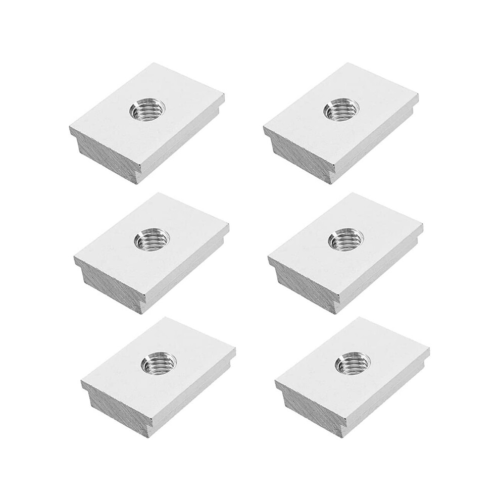6Pcs M6 T-Track Slider Sliding Nut Aluminum Alloy T Slot Nut For Profile Woodworking Tool Slot Fastener 6031805621927