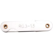 Jauge de Rayon en Acier Inoxydable 6 PièCes avec Jauge D'éPaisseur, Jauge de Filet de Rayon D'Arc et Outil de Mesure D'Espace de 0,04 à 0,88 Mm