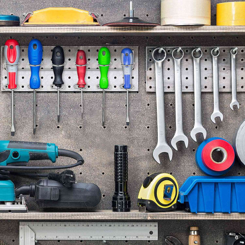 4 Pieces Multi-Tool Holders Screwdriver Holder Multi-Ring Tool Holders Tool Organizer Racks Pegboard Accessories 2