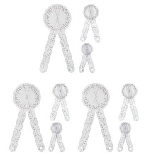 9-Teiliges Goniometer 6/8/12 Zoll Ergo Therapie Winkel Messer Werkzeug Messen Winkel Lineal 360 Grad Universell