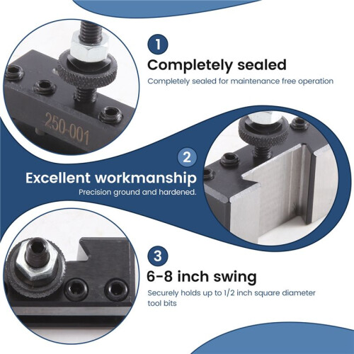 3Pcs Quick Change Turning and Facing Lathe Tool Holder Bracket 250-001CNC Tool POST 2