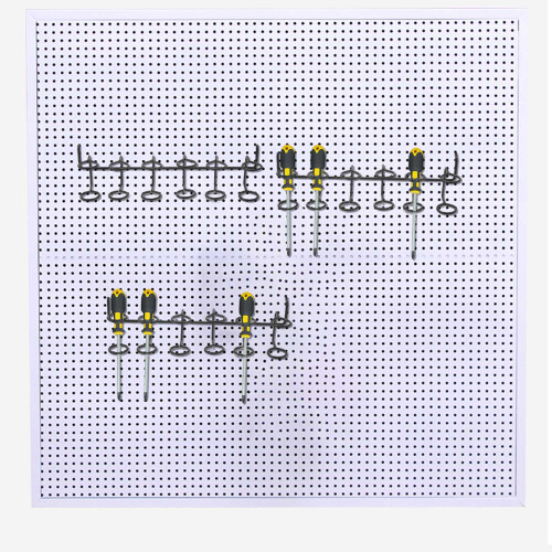 4 Pcs Screwdriver Holder Pegboard Multi-Tool Holder Accessory Pegboard Accessories Multi-Ring Tool Holder for Pegboard 1