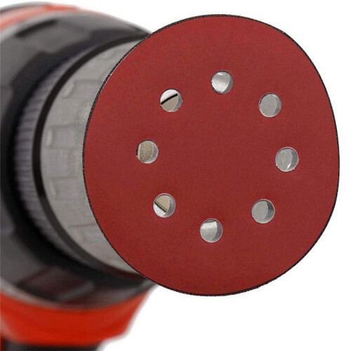 4Pcs Replacement Sander Base Pads Round Hook and Loop Backing Pad Orbital Sander Replacement Pad 125mm 8 Hole 1