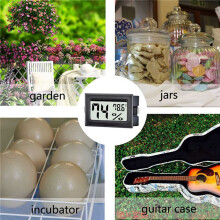 2X Small Digital Hygrometer Thermometer Indoor with Temp Humidity Sensor Monitor Fahrenheit () for Jars,Humidor