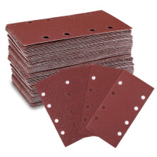 Sanding Sheet Set 100Pieces Sandpaper-Nylon Sticker Grit 40/60/80/120,8Holes,Accessories for Multi Sander,Orbital Sander