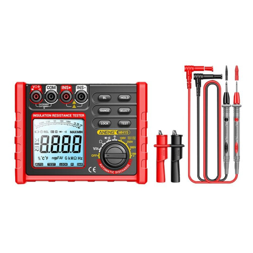 ANENG MH15 Insulation Resistance Multifunctional Digital Meter Automatic Discharge AC/ Voltage LCD Megohmmeter Tester Tools