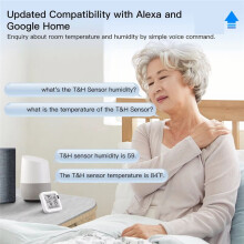 Capteur de Température et D'Humidité Écran LCD Détection Infrarouge Rétroéclairage Tuya APP Télécommande Alexa Voice