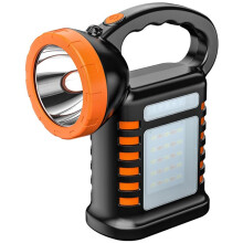 Solar-Wiederaufladbare COB-Taschenlampe mit Großer Reichweite, 2-in-1-Powerbank und Arbeitsleuchte für Camping, Outdoor, Notfall, Orange