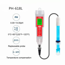 Digitale 2-in-1 Ph-Temperatuur- en Waterkwaliteitstester met Achtergrondverlichting voor Hydrocultuur Ph-Meters voor Zwembaden en Aquaria