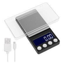 Digitale Keukenweegschaal, USB Oplaadbare Zakweegschaal 500G/0,01G Miniweegschaal Elektronische Sieraden Voedselgrammenweegschaal