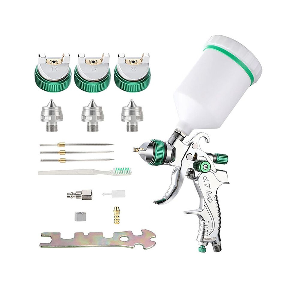 Professional Hvlp Paint Spray Gun Set With 1.4/1.7/2.0Mm Nozzles For Precision Painting 6032923161494