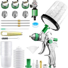 HVLP-Spritzpistolen-Sets, Professionelle Autolackierpistolen mit 1,4/1,7/2,0 mm Düsen, Luftspritzpistole, Lackierpistole für Autos, Möbel, Zäune