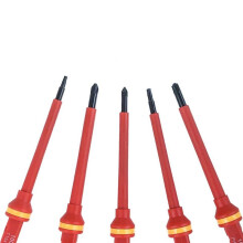 Insulated Screwdriver Set 1000V Slotted Magnetic Screw Driver Bits Kit and Magnetic Slotted Bits Repair Tool