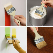 6 Pcs Stain Trim Chip Oil Paint Brushes Set U Shaped Double Headed Clear Coat Painting Supplies Tools for Wall Wood Home