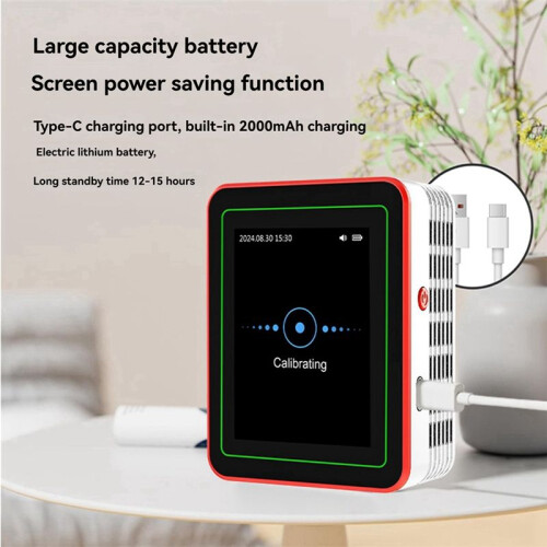 18-in-1 Luchtkwaliteitsmonitor Luchtkwaliteitstester Pm2.5 Gegevensopslag Download Luchtkwaliteit Koolstofdioxidedetector Wit 2