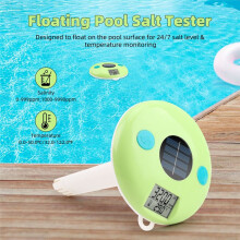 Zonne-Zoutgehaltemeter, Temperatuur-Zouttester, Waterdichte Drijvende Zoutwatertester voor Zwembaden en Spa'S