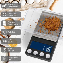 Digital Kitchen Scales,USB Rechargeable Pocket Scale 500G/0.01G Scale Electronic Jewelry Food Grams Scale