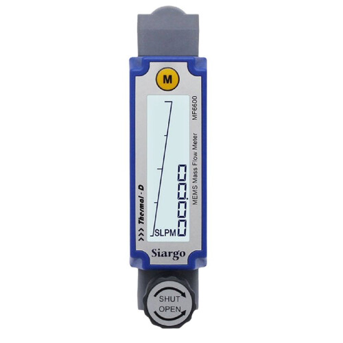 MF6600 Thermal Mass Flow Meter Digital MEMS Gas Flowmeter with LCD Display RS485 Output Adjustable High Accuracy B