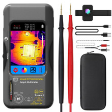 Caméra Thermique Multimètre, Résolution 320 X 320, 25 Hz, Infrarouge, 15 Palettes Thermiques, Testeur de Télémétrie