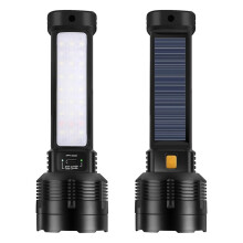 2 Pack LED Rechargeable Flashlight Solar Flashlights for Home, Camping,Hiking, Emergencies, Adventures
