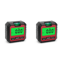 2X Goniometro Digitale Inclinometro Goniometro Elettronico Misuratore Angolo di Livello Misuratore Finder Livello Scatola Rossa