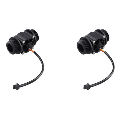 2X DN25 FS400A G1inch Water Flow Sensor Hall Flowmeter Meter Counter 2-60L/Min 1.75Mpa